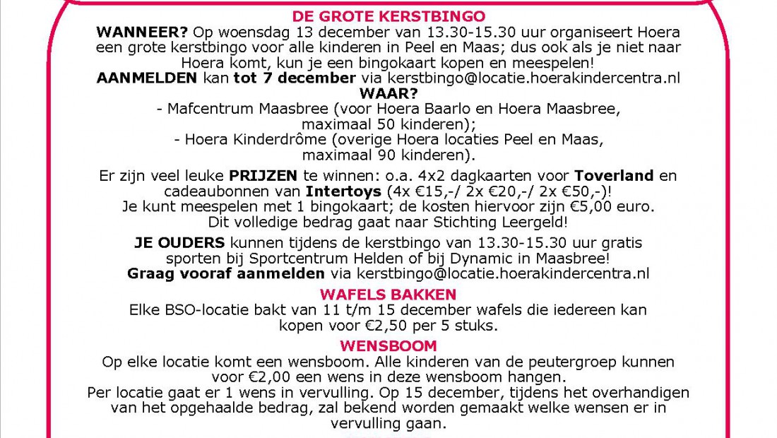 2017-11, Hoera kindercentra-Poster actie P&M hoes.jpg